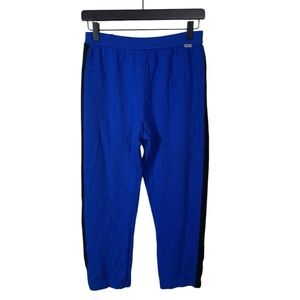 ❗️St. John Sport Womens Pants Knit Wool Pinstripe Blue Black Small Straight